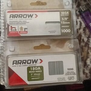 2 pks arrow brad and steel nails